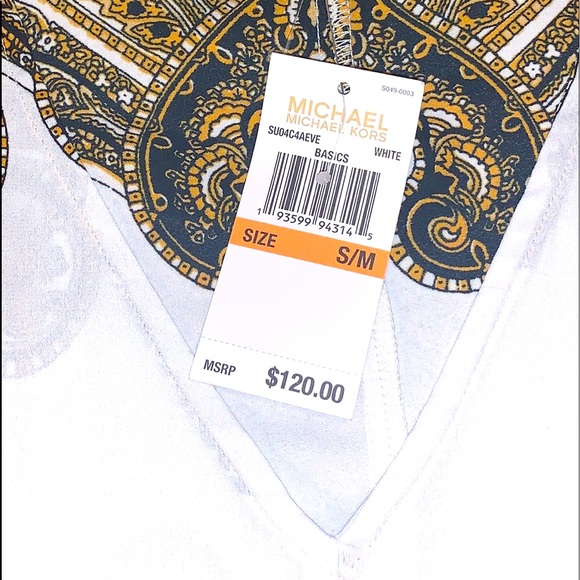 NWT Michael Kors Sheer Summer Shawl Top Size S/M - Picture 7 of 17